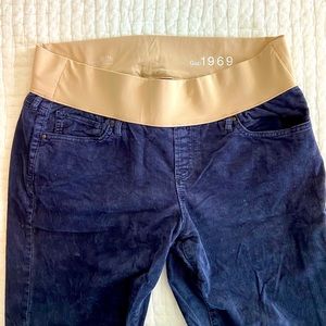 Gap Maternity Blue Corduroy Pants. Demi panel. Size 14long.